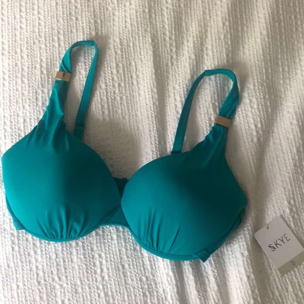 Beautiful teal Skye swimwear D cup bikini top